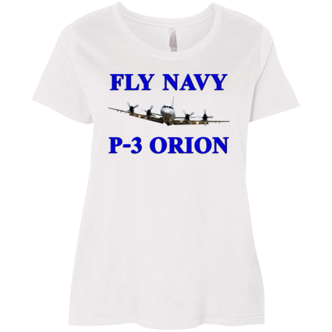 Fly Navy P-3 1 Ladies' Curvy T-Shirt