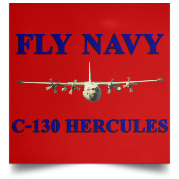 Fly Navy C-130 1 Poster - Square