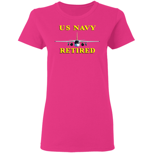 Navy Retired 2 Ladies' Cotton T-Shirt