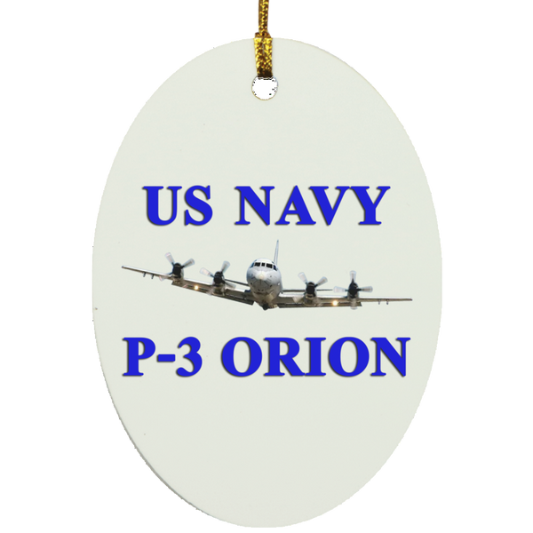 US Navy P-3 1 Ornament Ceramic - Oval