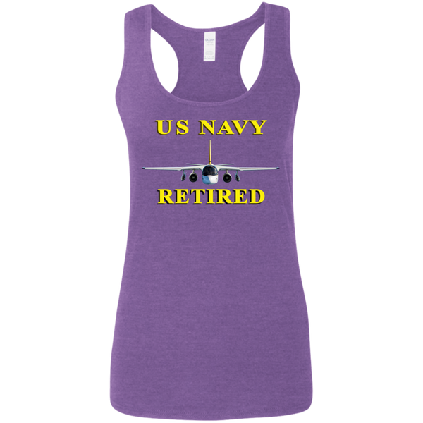 Navy Retired 2 Ladies' Softstyle Racerback Tank