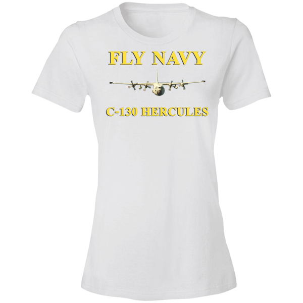 Fly Navy C-130 3 Ladies' Lightweight T-Shirt