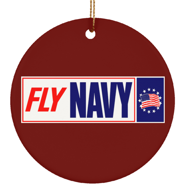 Fly Navy 1 Ornament - Circle