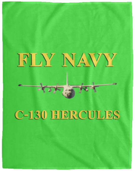 Fly Navy C-130 3 Blanket - Cozy Plush Fleece Blanket - 60x80