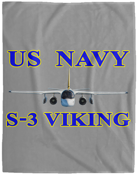 US Navy S-3 1 Blanket - Velveteen Micro Fleece Extra Large