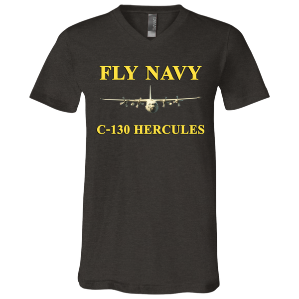Fly Navy C-130 3 Unisex Jersey SS V-Neck T-Shirt