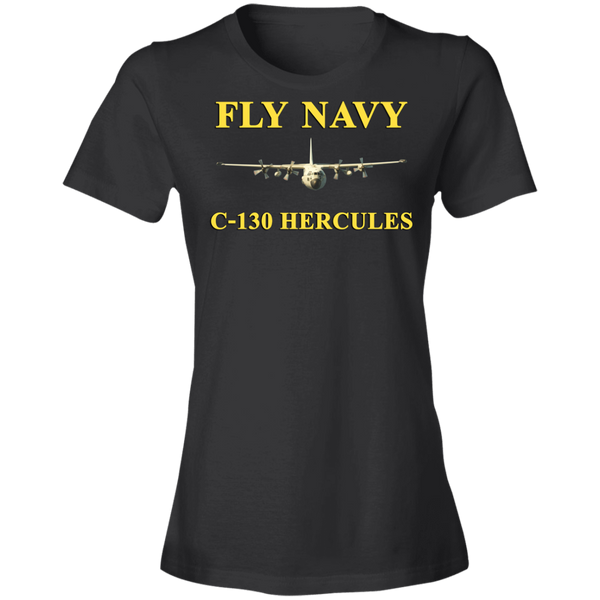 Fly Navy C-130 3 Ladies' Lightweight T-Shirt