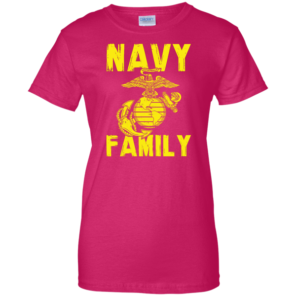Navy Family Semper Fi Ladies' Cotton T-Shirt