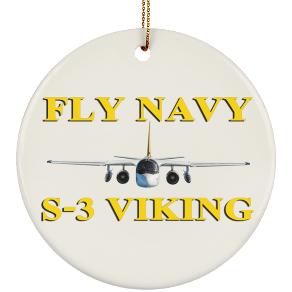 Fly Navy S-3 3 Ornament – Circle