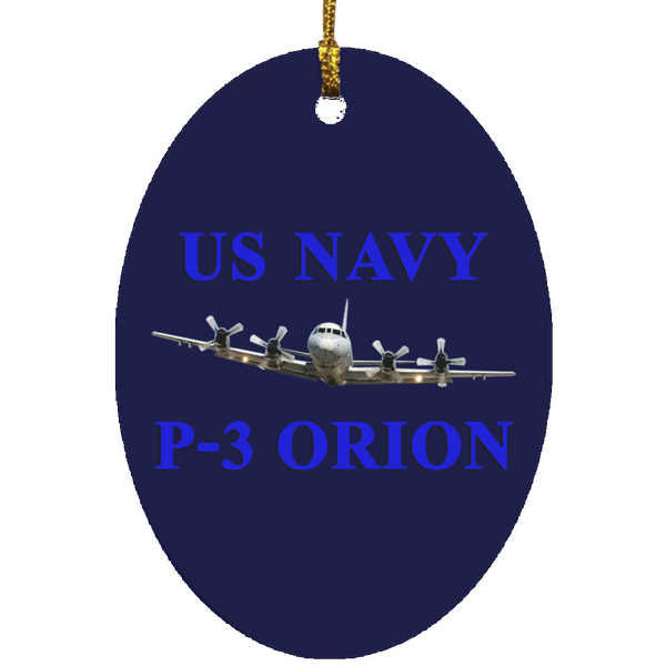 US Navy P-3 1 Ornament Ceramic - Oval