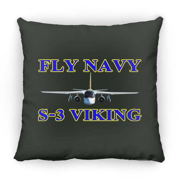 Fly Navy S-3 1 Pillow - Square - 18x18