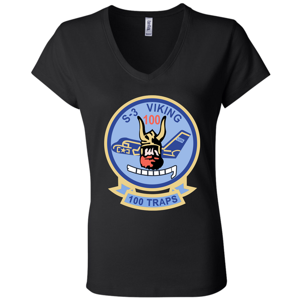 S-3 Viking 3 Ladies Jersey V-Neck T-Shirt