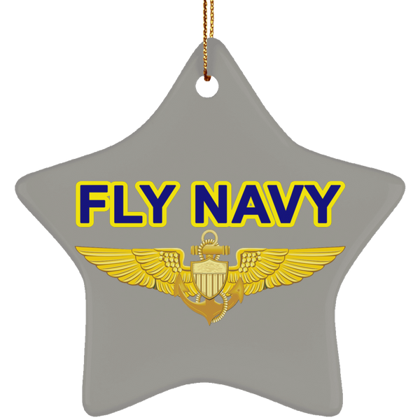 Fly Navy Aviator Ornament - Star