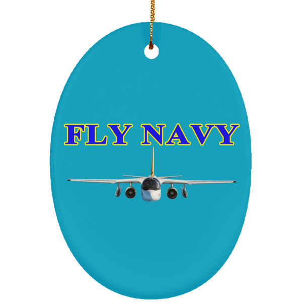 Fly Navy S-3 2 Ornament - Oval