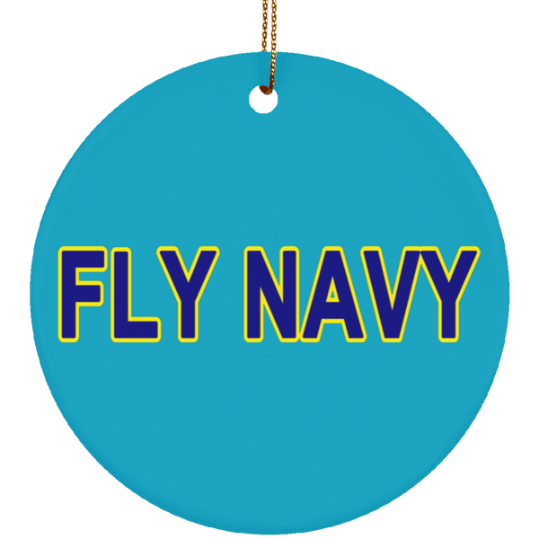 Fly Navy 2 Ornament - Circle