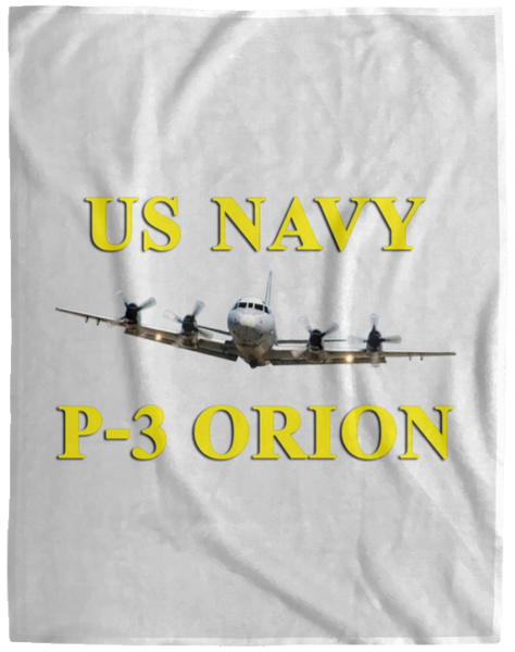 US Navy P-3 3 Blanket - Cozy Plush Fleece Blanket - 60x80