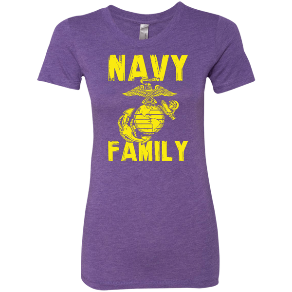 Navy Family Semper Fi 1 Next Level Ladies' Triblend T-Shirt