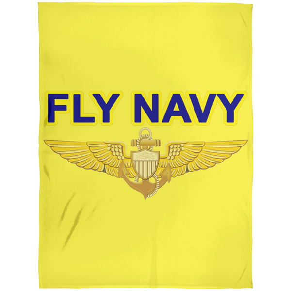 Fly Navy Aviator Blanket - Arctic Fleece Blanket 60x80