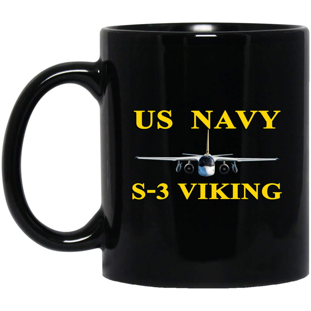 US Navy S-3 3 Black Mug - 11oz