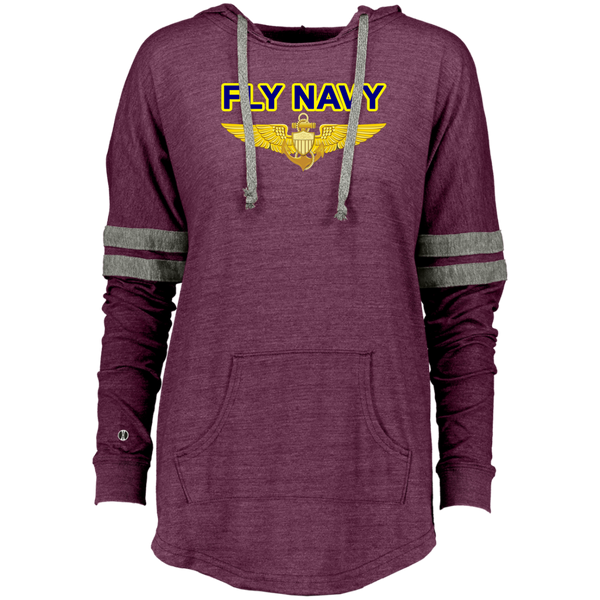 Fly Navy Aviator Ladies' Hooded Low Key Pullover