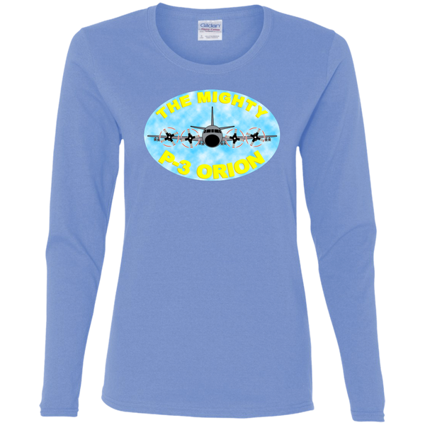 P-3 Orion 8 Mighty P-3 Ladies' Cotton LS T-Shirt