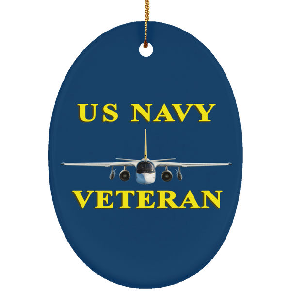 Navy Vet 3 Ornament - Oval