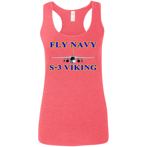 Fly Navy S-3 1 Ladies' Softstyle Racerback Tank