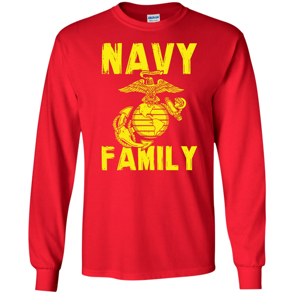 Navy Family Semper Fi 1 LS Ultra Cotton Tshirt