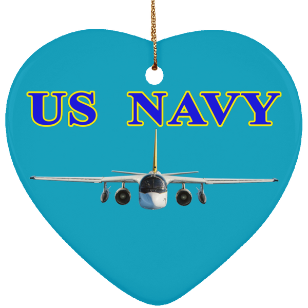 US Navy S-3 2 Ornament - Heart