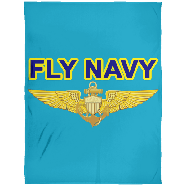 Fly Navy Aviator Blanket - Arctic Fleece Blanket 60x80