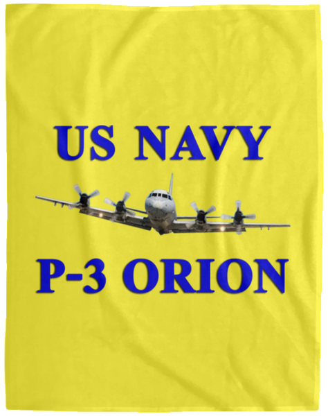 US Navy P-3 1 Blanket - Cozy Plush Fleece Blanket - 60x80