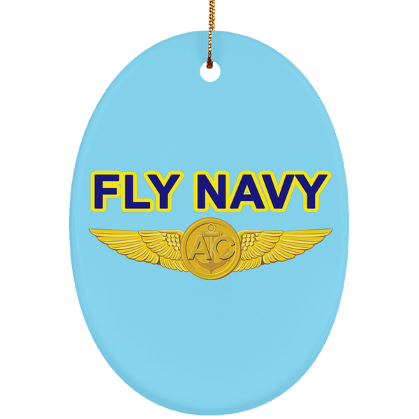 Fly Navy Aircrew Ornament - Oval