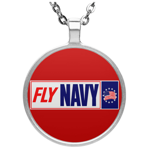 Fly Navy 1 Circle Necklace