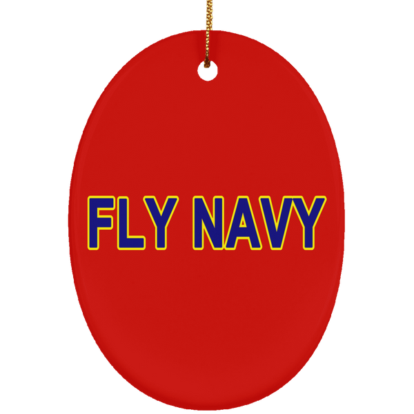 Fly Navy 2 Ornament - Oval