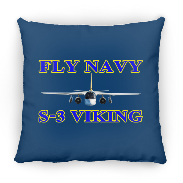 Fly Navy S-3 1 Pillow - Square - 18x18