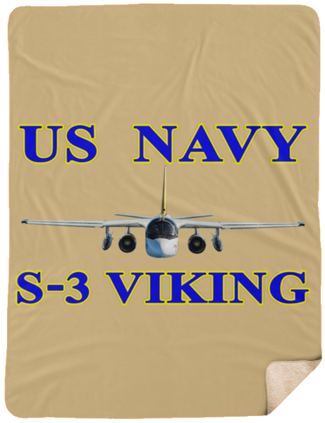 US Navy S-3 1 Blanket - Fleece Sherpa Extra Large