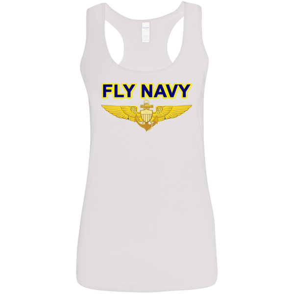 Fly Navy Aviator Ladies' Softstyle Racerback Tank