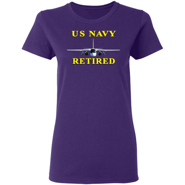 Navy Retired 2 Ladies' Cotton T-Shirt