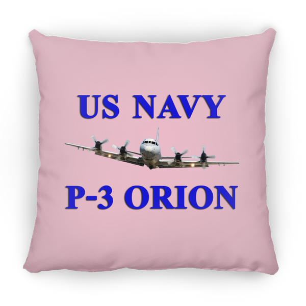 US Navy P-3 1 Pillow - Square - 18x18