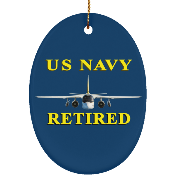 Navy Retired 2 Ornament - Oval