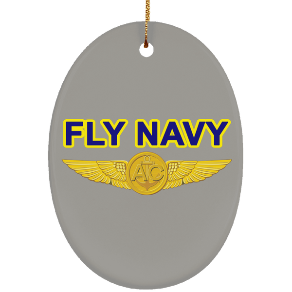 Fly Navy Aircrew Ornament - Oval