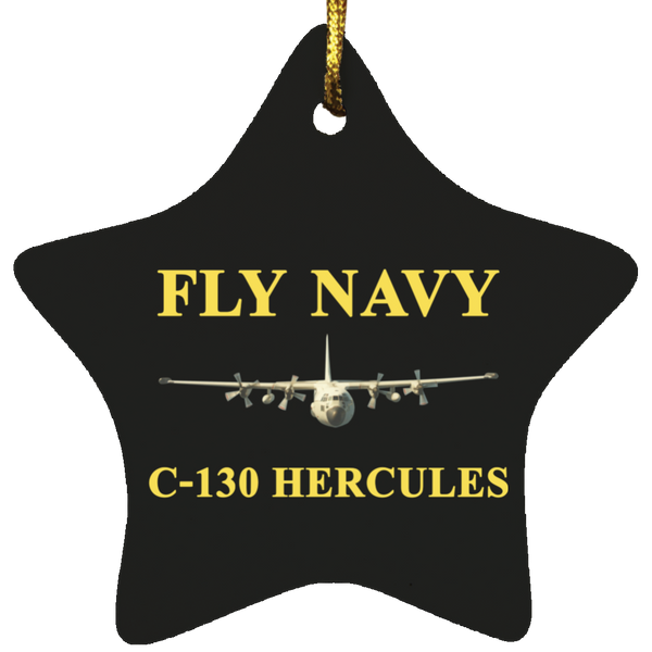 Fly Navy C-130 3 Ornament Ceramic - Star