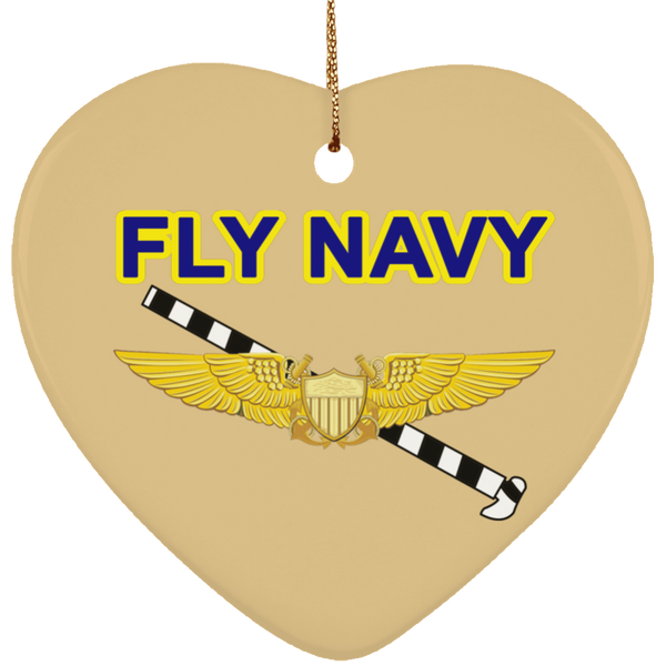 Fly Navy Tailhook 3 Ornament - Heart