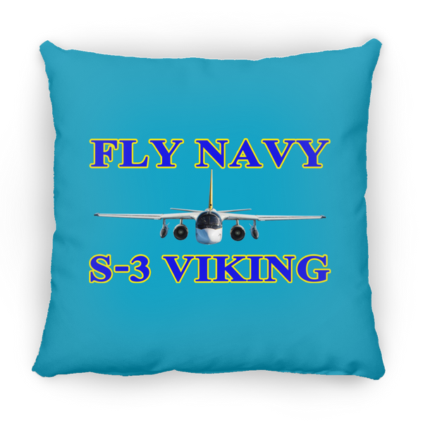 Fly Navy S-3 1 Pillow - Square - 18x18