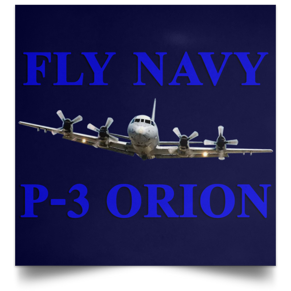 Fly Navy P-3 1 Poster - Square