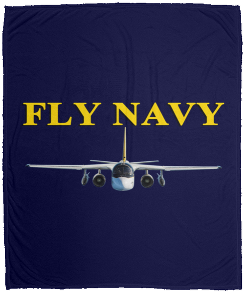 Fly Navy S-3 4 Blanket - Velveteen Micro Fleece Large