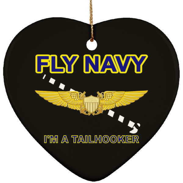 Fly Navy Tailhooker 3 Ornament - Heart