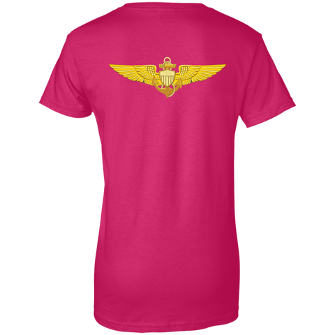 Aviator 1b Ladies Custom Cotton T-Shirt