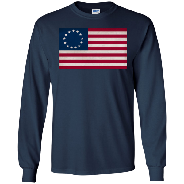 Betsy Ross Flag LS Cotton Ultra T-Shirt