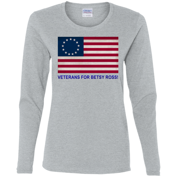 Betsy Ross Vets 1 Ladies' Cotton LS T-Shirt